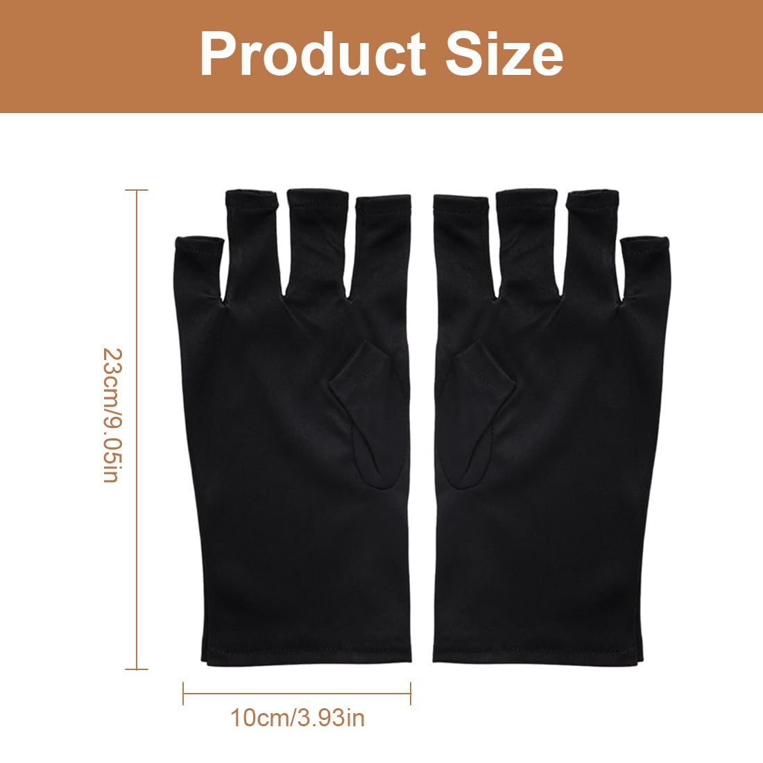 UV Handschuhe für Nagelschelmgel UPF50+ UV Schutz fingerlose Handschuhe für Maniküren Trockner Nagelkunst Hautpflege Fingerlose Anti UV Hände schützen die Hände vor UV Schaden