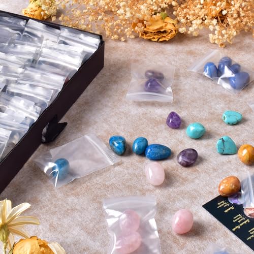 Image of Polished Healing Crystal Chips Stones Set, 36 Different Natural Gemstone Types, 2.5 lbs 0.6 inch Tumbled Decorative Rocks Collection for Chakra, Meditation, Reiki, Crafts