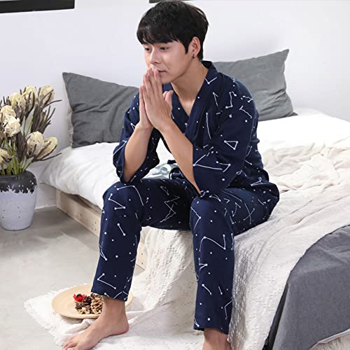 XGOPTS Cotton Kimono Robe Unisex Soft Pajamas Sleepwear Bathrobes Japanese Casual Spa Yukata Nightgowns with Pockets3