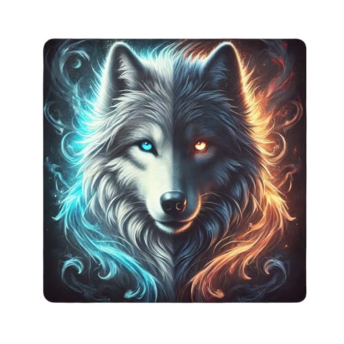 Joko Ivery Wolf Face Black White Self-adhesive Cloth 17.7