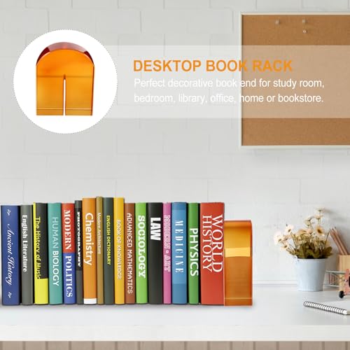 Serrage-Livres en Cristal Orange Idée Cadeau Raffinée Décoration Bureau