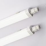 LED Batten Light 4FT 115CM, 6500K Integrated Waterproof Tube Light 2 Packs - 1