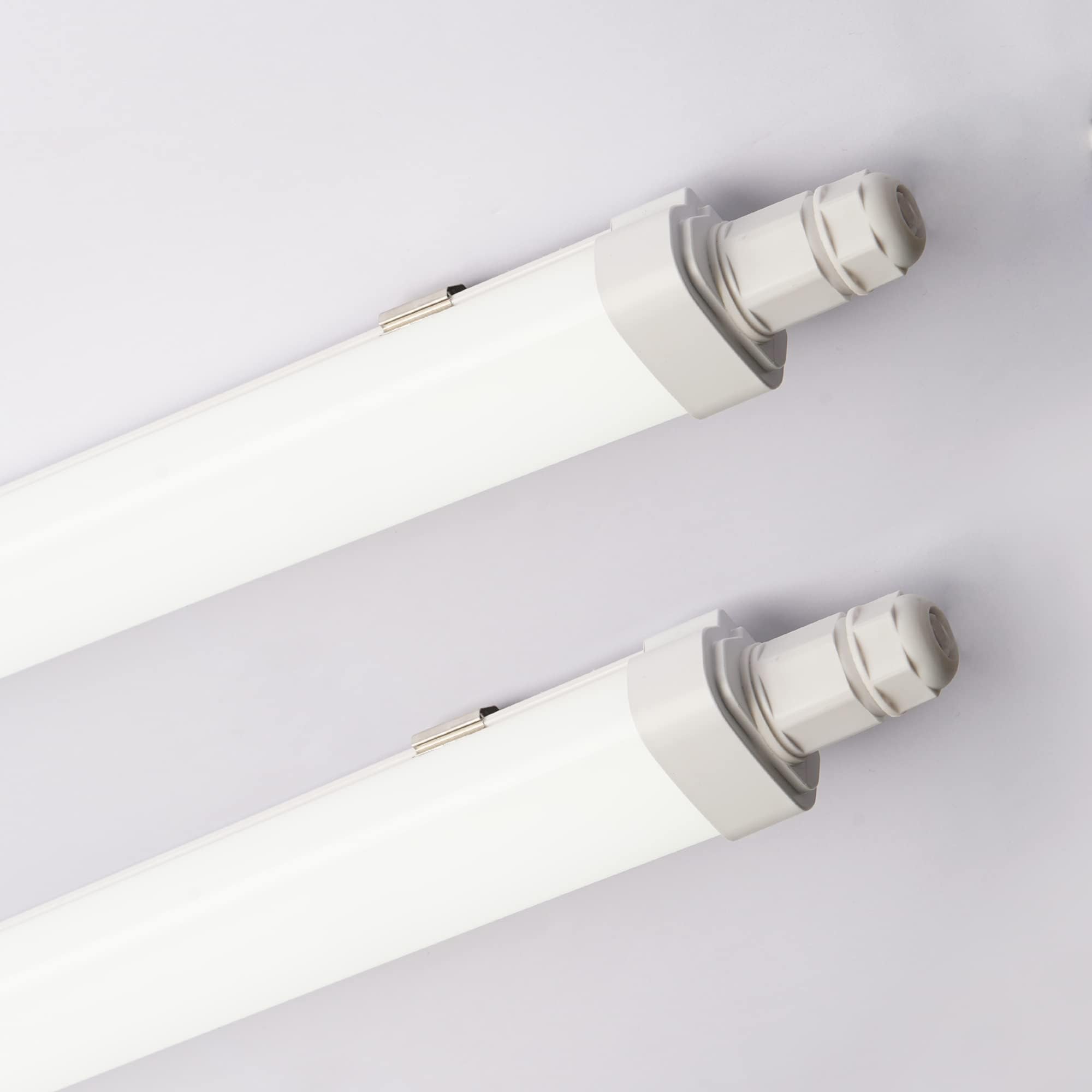 LED Batten Light 4FT 115CM, 6500K Integrated Waterproof Tube Light 2 Packs | Built-in Connector, 3420lm 30W IP65 LED Garage Lighting, Energy Saving for Indoor/Outdoor/Garage/Workshop/Warehouse