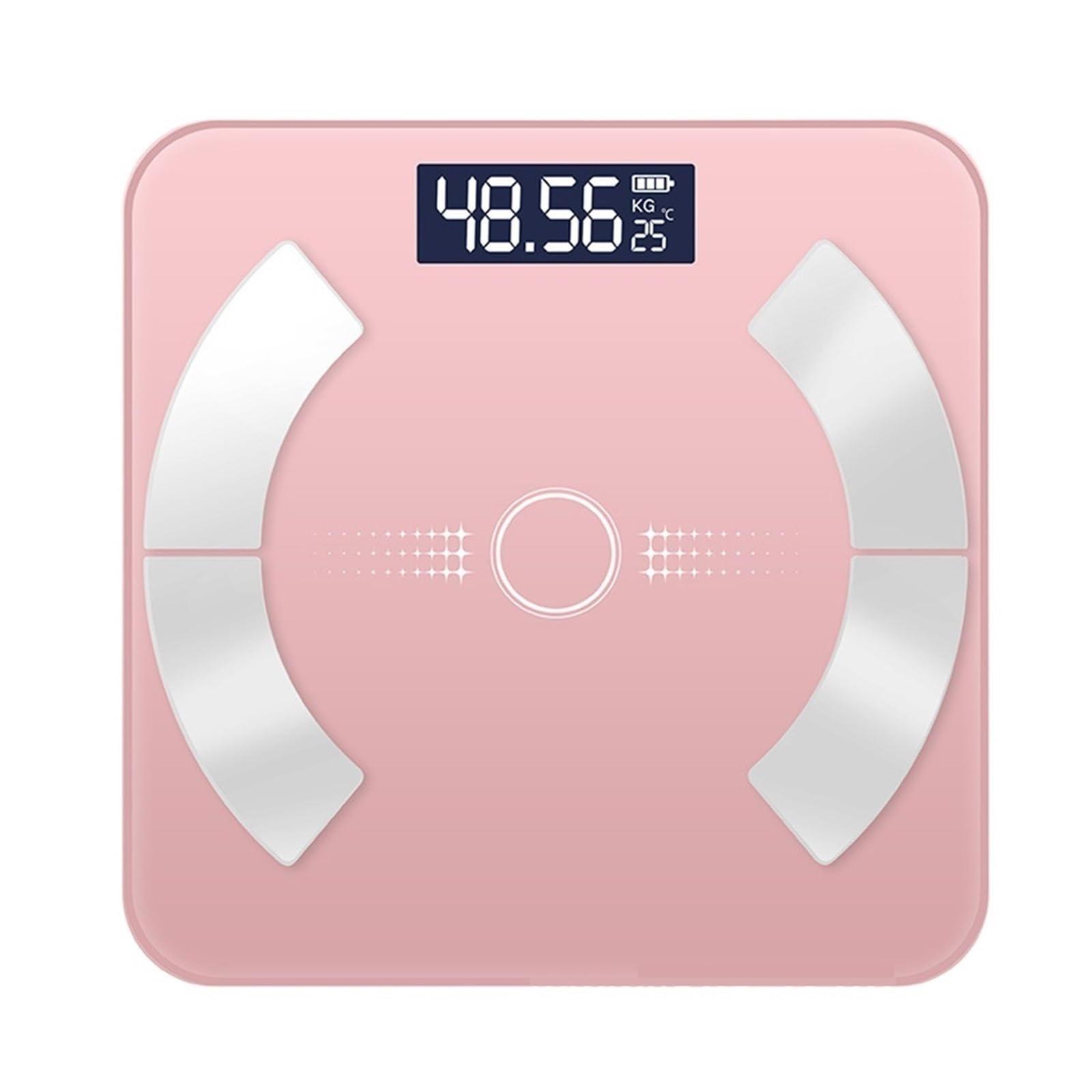 Pèse-personne Bluetooth Au Sol IMC Balance De Graisse LED Poids Numérique Intelligente Analyseur Composition Corporelle PréCis Et Facile(Pink)