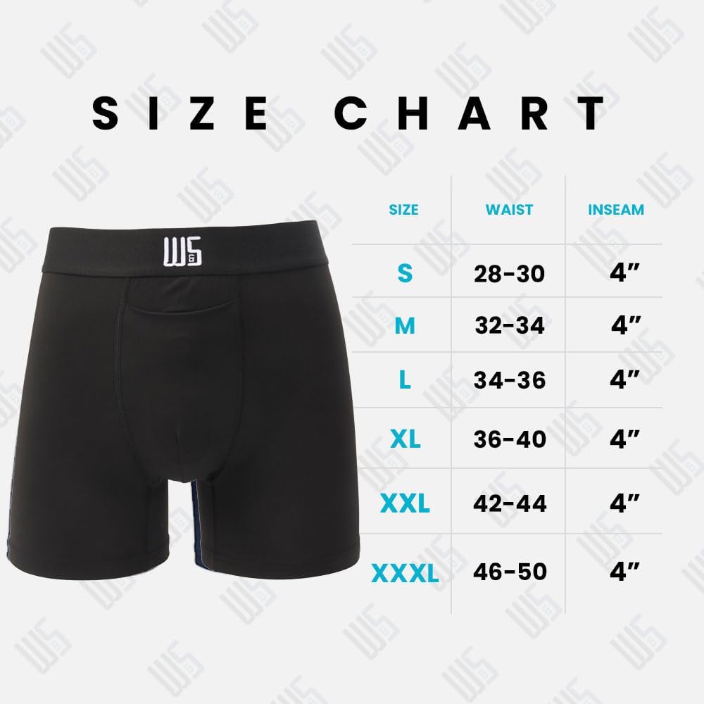 Warriors & Scholar Men’s Trunk Underwear – Moisture-wicking Trunk Boxer Briefs - Image 5