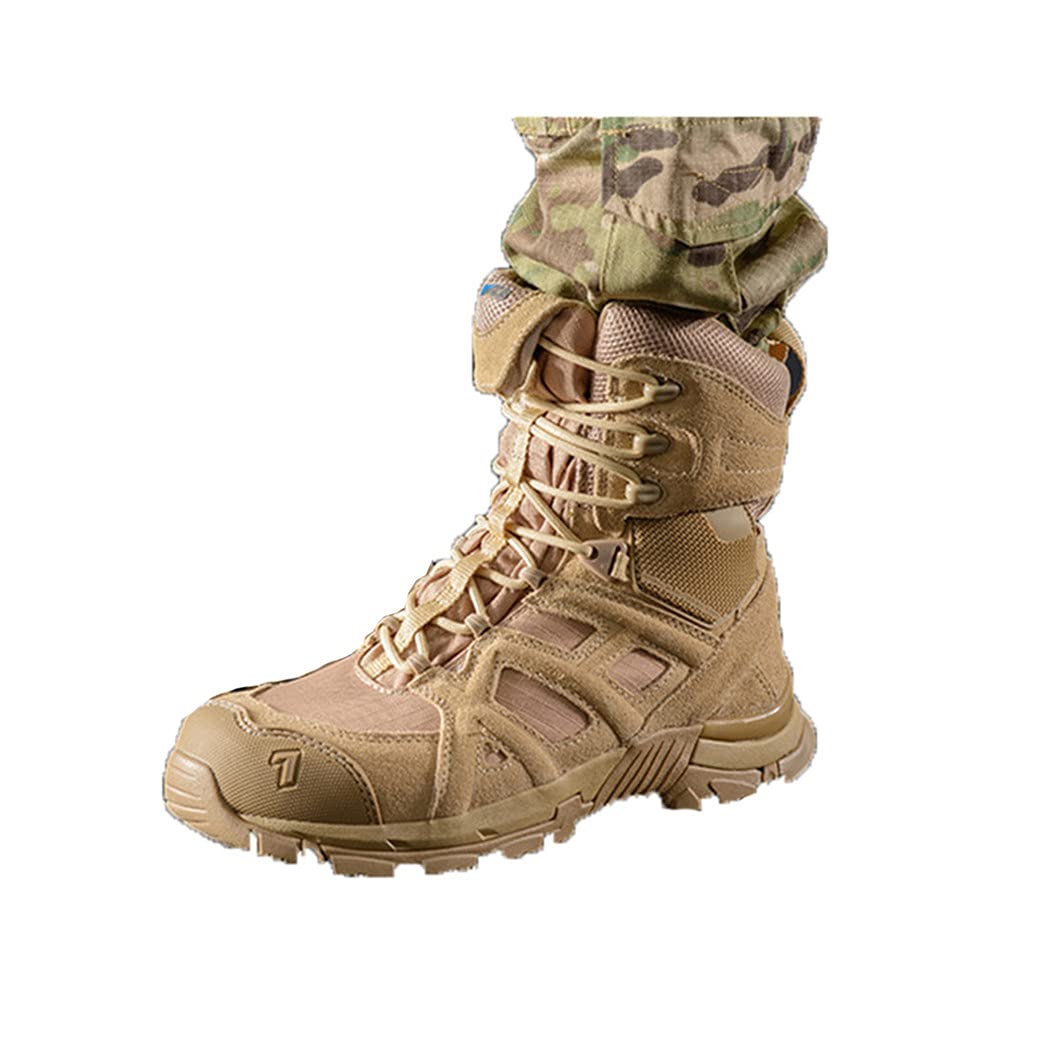 Bottes de randonnée tactiques et chaussures de combat en cuir respirant - 7