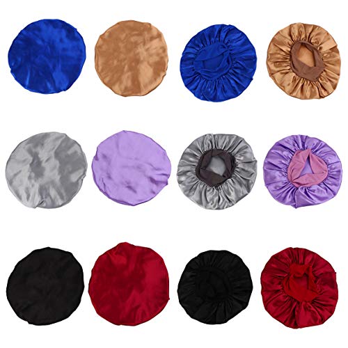 PIXNOR 6 Pcs Tampas de Sono BonÃ© de Cetim ChapÃ©u SalÃ£o Cap Perda de Cabelo ChapÃ©u Tampa da CabeÃ