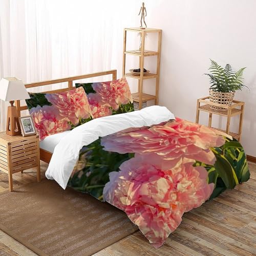Parure de couette super king imprimé fleurs 3D romantique durable - 2