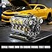 BseSparklion V8 Engine Model Building Kit That Runs - Visible Mini V8 Engine Kit for Adults & Teens, Compatible with Lego Car Set, STEM Physical Science Educational Toy for Boys 8-14+ (905 PCS)