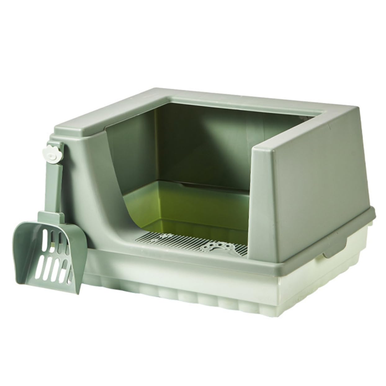 SUPVOX Pet Cat Litter Box Kit Large Semi-Enclosed Kitten Litter Box -Splash Design Pp Material for Longevity Comfortable for Cats