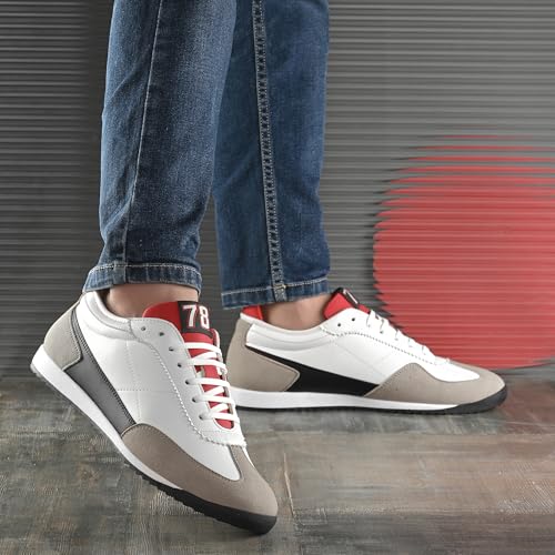 Image of Cruiser Mens Sneakers | Casual Shoes | Experience Comfort & Style with Soft Cushioned Insole | Trendy Lace-Up Design Sneaker(2570)