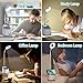 Desk Lamp Kids with Small Night Light LED USB Rechargeable Student Table Lamp Dimmable Eye-caring Cute Study Computer Lamp for Office Dorm, Touch control, Flexible Gooseneck, Phone & Pen Holder (Grey)