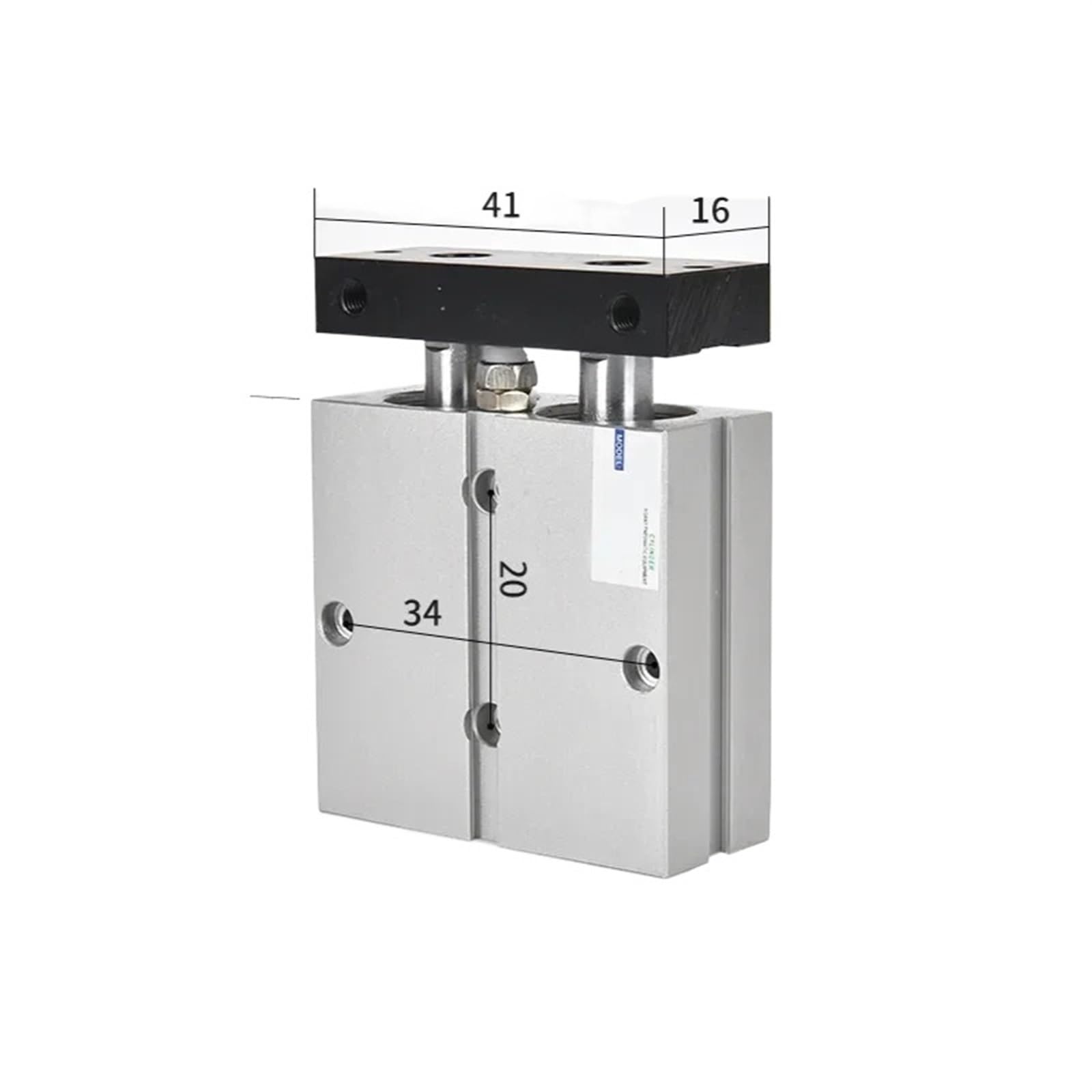 EXBWXNIL 1pcs Small Aluminum Alloy TN/TDA10 Series Pneumatic Cylinder Double Rod Bore TN10 Stroke 10-200mm Air(TN10X10)