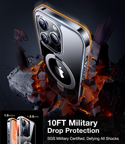 TORRAS Magnetic Ostand for iPhone 14 Pro Case, Built in Invisible Ring Stand, 12FT Military-Grade Shockproof - Image 4