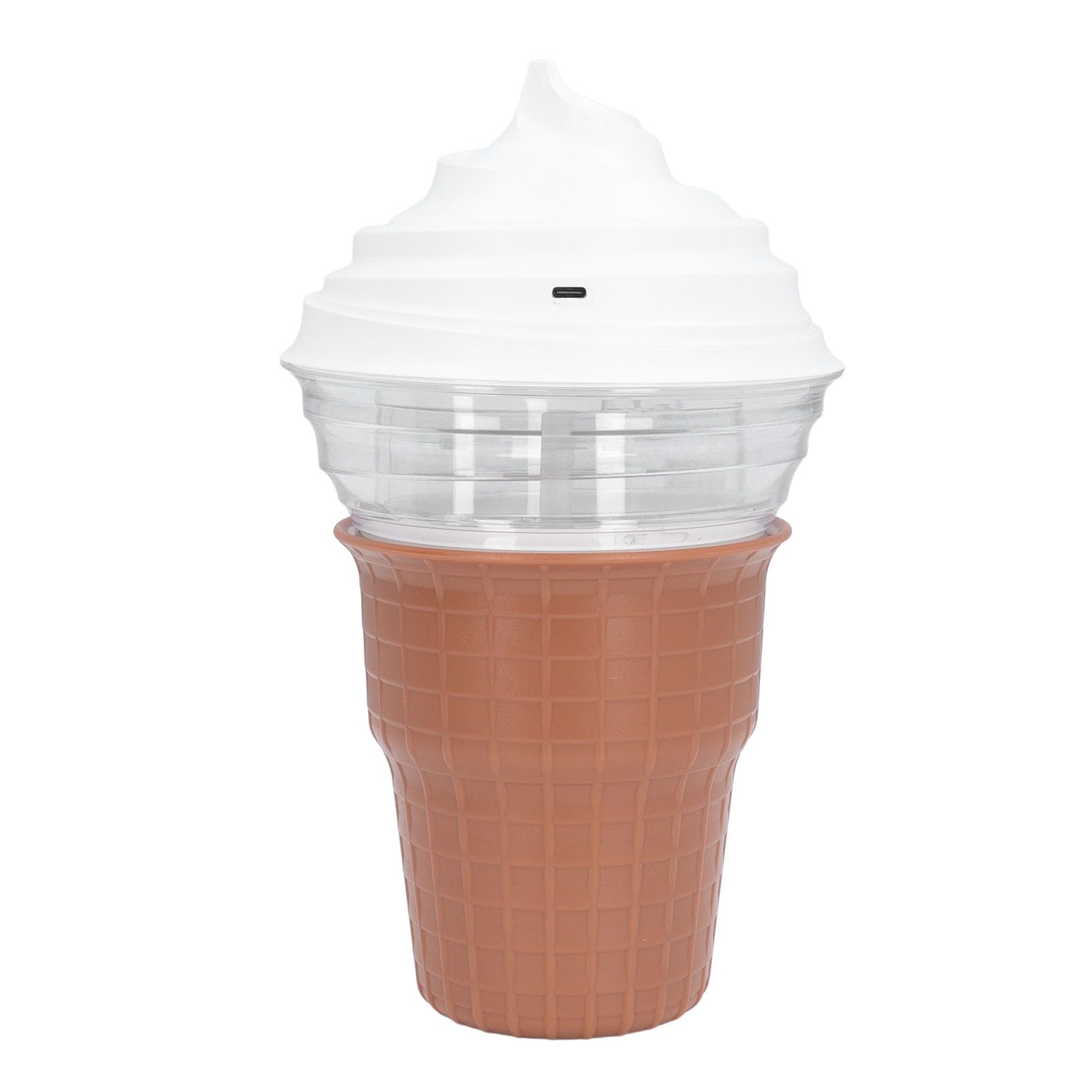 Mini Máquina de Helados, 8W 450ml Capacidad Multiusos Máquina de Yogurt Congelado, Máquina para hacer helados con cuchara para hacer helado casero Gelato Sorbete Yogurt Congelado