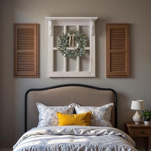 Sintosin Rustic Window Frame Wall Decor Living Room 18 X 21 Inch