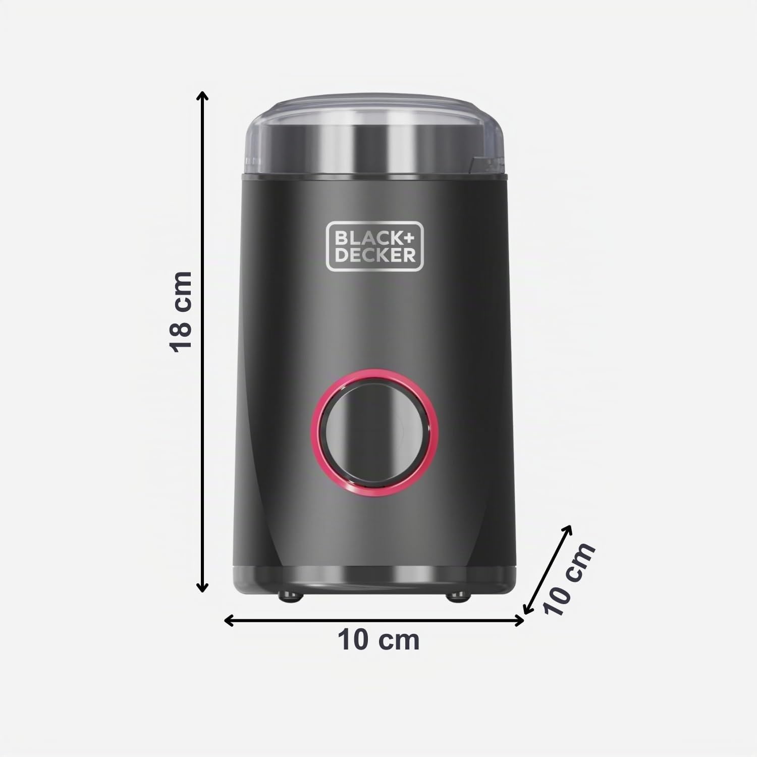 Black+Decker - Macinacaffè Elettrico 150W | Lame in Acciaio Inox | Capacità 50g | Sistema di Blocco | Avvolgicavo | Piedini Antiscivolo | Compatto ed Elegante | Ideale per Caffè e Spezie