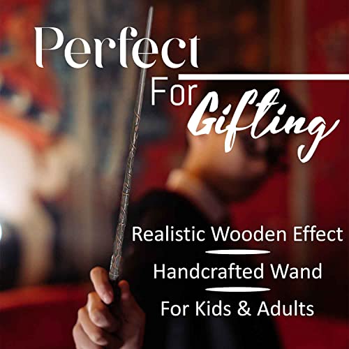 Image of Harry Potter Wizard Wand | Lightweight Polyresin & Metal Magic Wand Attractive Magic Wizard Wands For Harry Potter Fans (Style 5), Black, Kids
