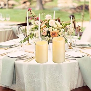 OCTMUSTARD Lot De 3 Bougies Solaires Sans Flamme Pour Extérieur 10,2 Cm