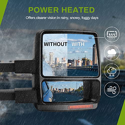 image for AUTOSAVER88 Towing Mirrors Compatible with 07-14 Ford F150 Super Duty 