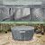 Gasadar Round Outdoor Furniture Cover Waterproof, Round Patio Furniture Covers for Patio Table and Chairs Set, Heavy Duty 600D, 62" Dia x 28" H, Grey