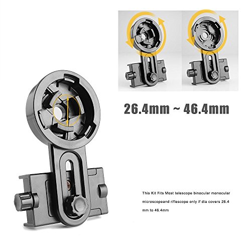 Yosoo Universal Astronomical Camera Adapter Smartphone Capturer Holder Mount Barcket Quick Photography Adapter Mount Connector For Binoculars Monocular Scopes Telescopes Spotting Scope 26.4-46.4Mm #TOP4