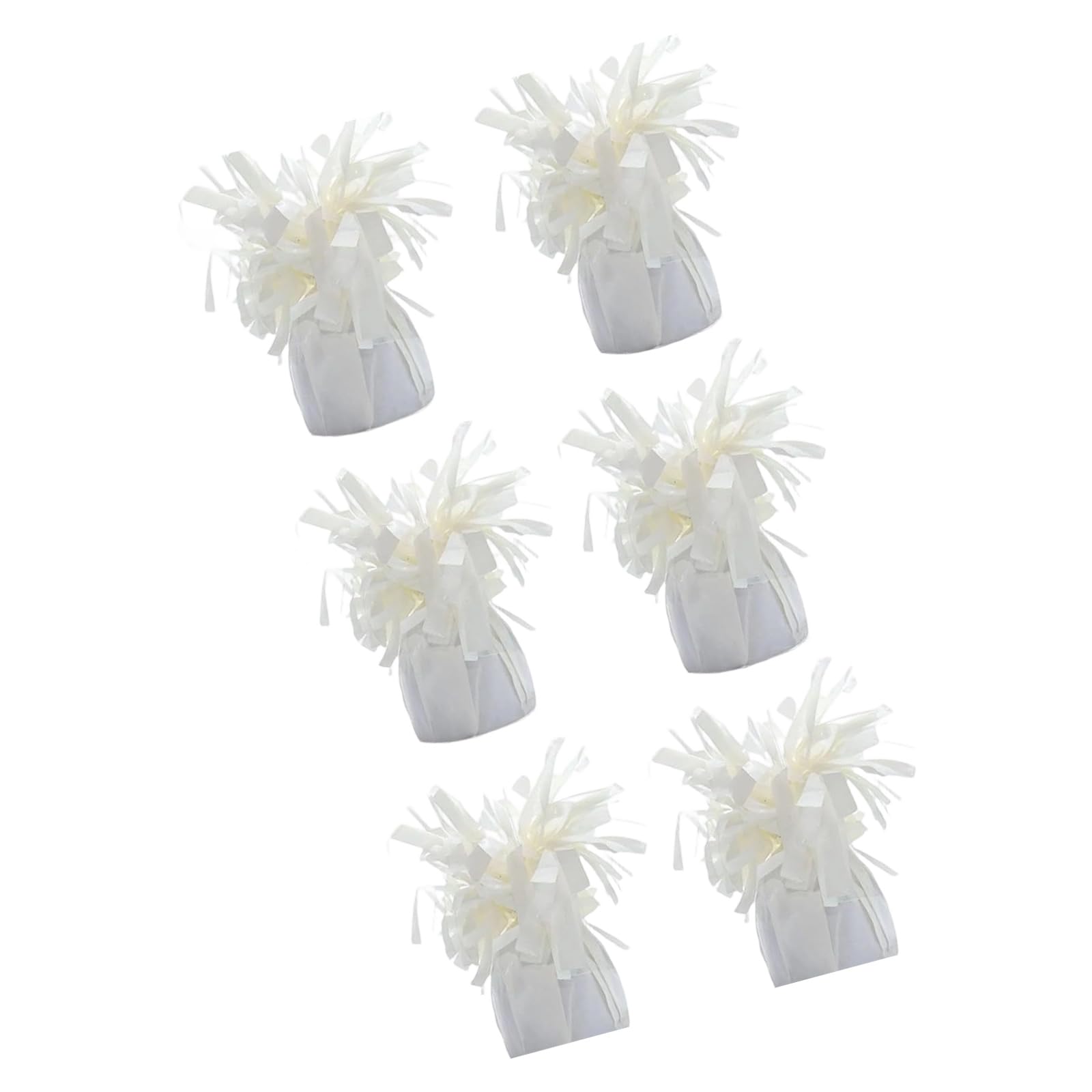 6 Stück Ballonhalter aus PET Folie, Ballonhalter, Gewichte mit Betonsockel, für Geburtstag, Hochzeit, Jahrestag, Dekoration, Party Dekoration, Gewichte