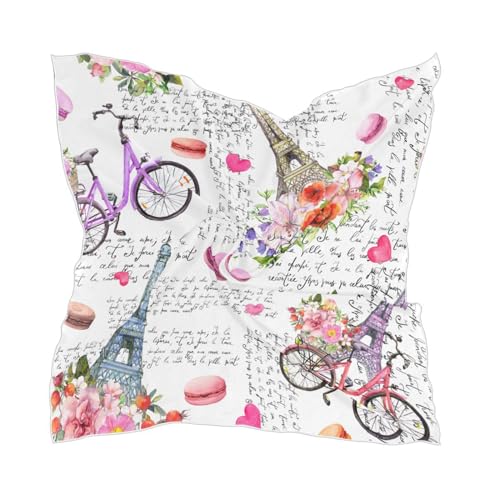 Silk Scarf Women's Fashion Square Satin Headscarf Neck Scarf Head Hair Wraps 23.6 Inches