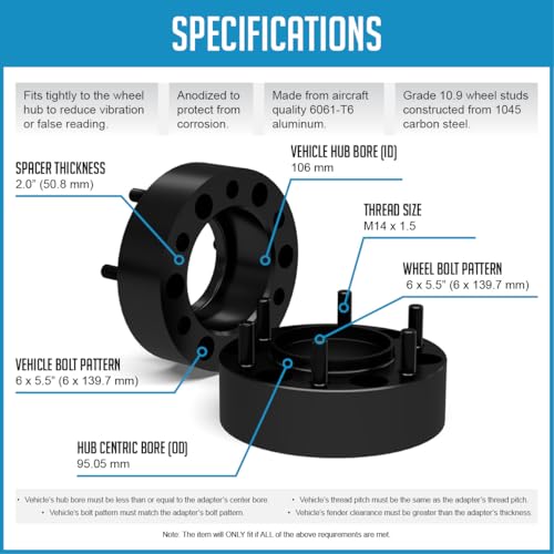 Wheel Accessories Parts Toyota Hub-Centric Spacers