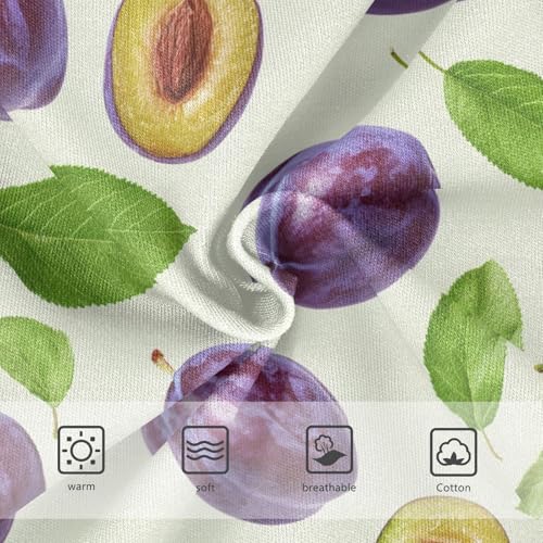 Wusikd Fresh Girls' Underwear Cotton Plums Leaves Girls Briefs Soft Toddler Underwear 2T3