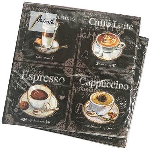 20-ct Coffee Napkins Black and White Napkins Fall Napkins Decoupage Paper Napkins Decorative Napkins Fall Paper Napkins Tea Party Napkins Valentine Napkins Disposable Birthday Napkins for Adults