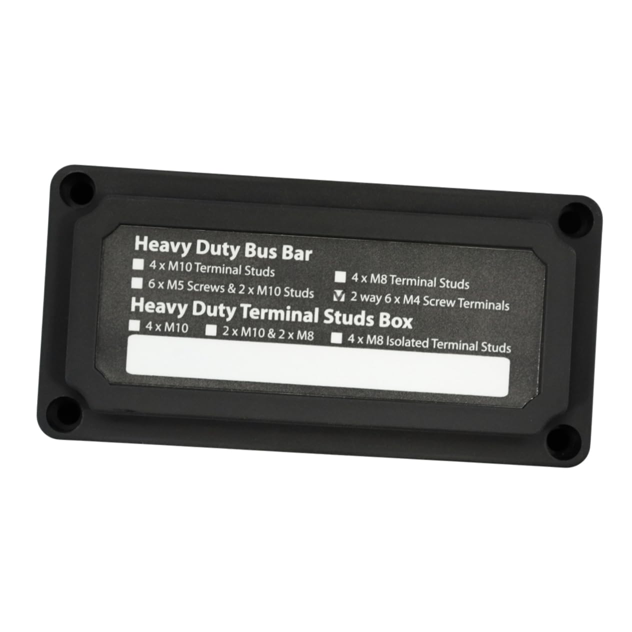 48v Dc Heavy Duty Bus Bar Power Distribution Block with Cover for Car and Boat Durable Removable Wiring Module with Black