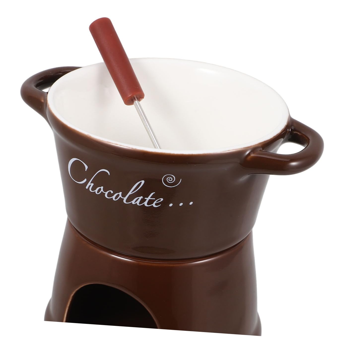 Mikinona Fondue Pot Calentador para Derretir Chocolate y Queso con Vela Té Olla para Fondue Multifuncional para Reuniones Familiares y Fiestas