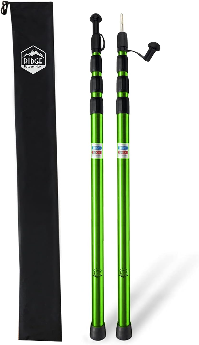Ridge Outdoor Gear Adjustable Telescoping Tarp Tent Poles Rod, Extending Portable Collapsible for Camper Awning Tarpaulin Camping