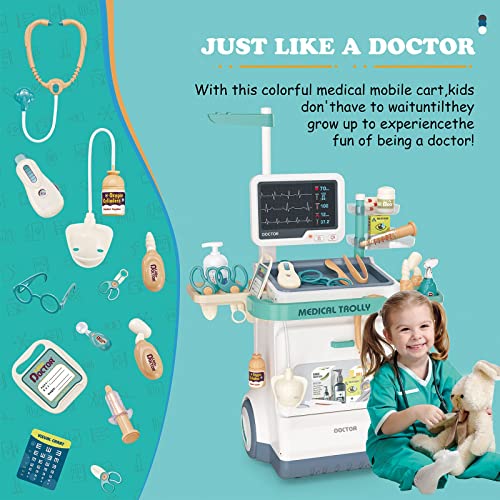Doctor Kit for Kids，Pretend Medical Station Toy Set，Toy Medical Kit for Kids，24 Pcs Deluxe Pretend Play Medical Kit Toy，Doctor Play Set for Kids，Role Play Gift for Toddlers. (660-90) - Thumbnail 6