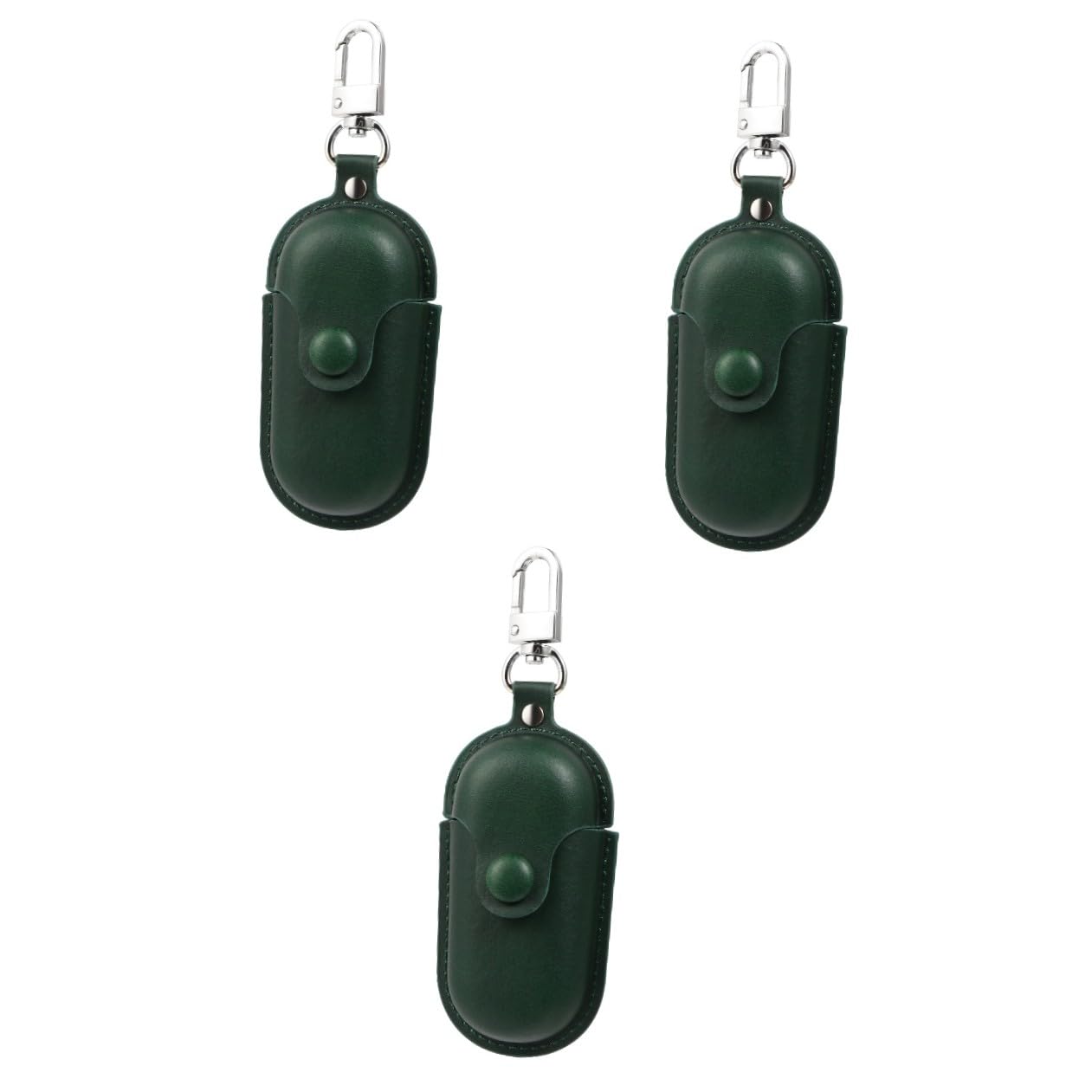 OSALADI 3pezzi Protezione Per Auricolari Custodia Antifurto Per Auricolari Wireless Verde Con Clip Pratica Organizzatore Resistente e Leggero Per Accessori