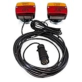 BITUXX® PKW Anhänger Rückleuchten Beleuchtungs Anhängerbeleuchtung  Set 7 polig mit Magnet