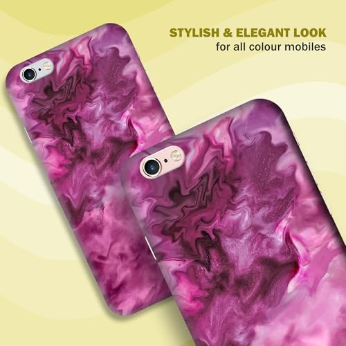 Coque iPhone 6 rose marbrée fine et rigide protection anti-rayures