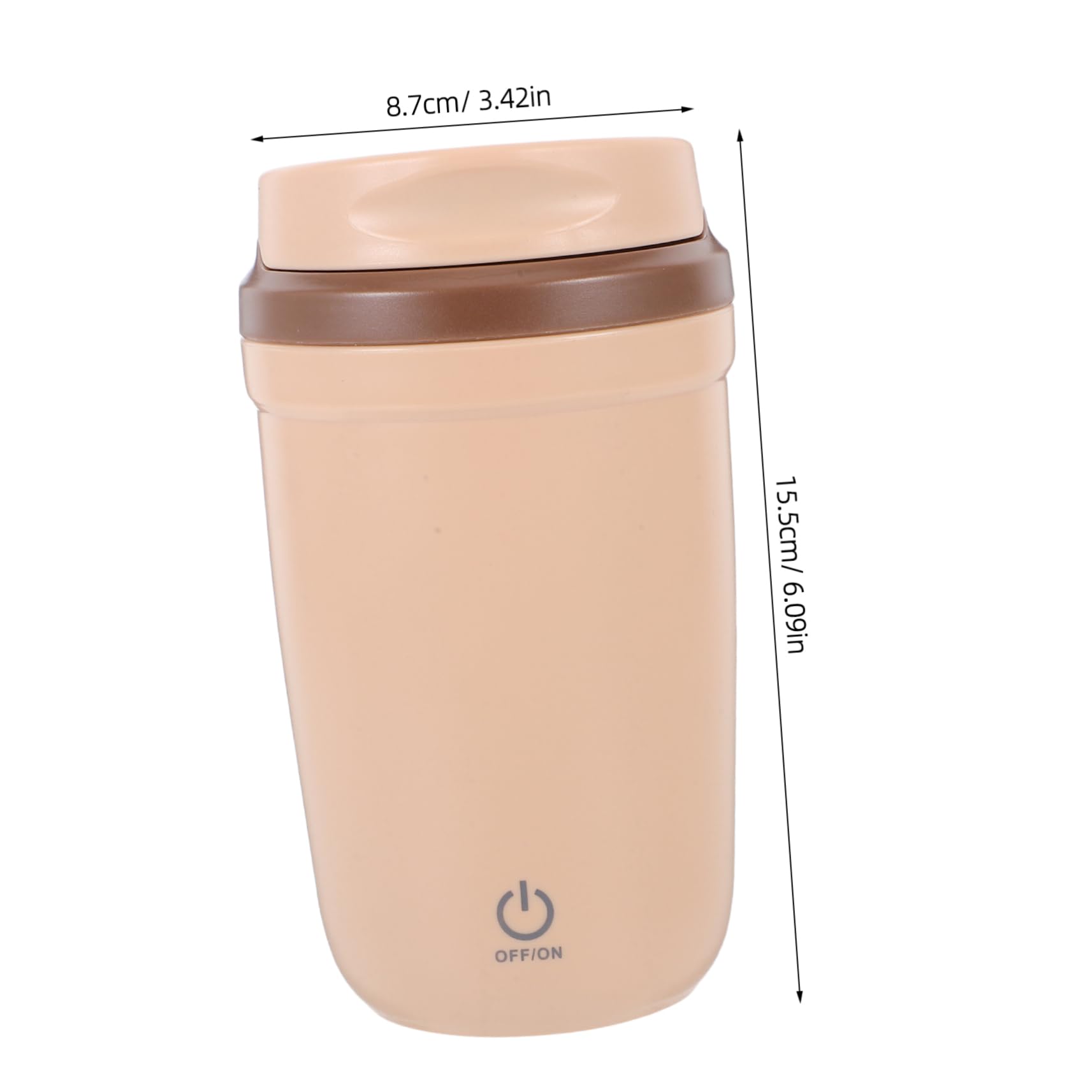 ULTECHNOVO Shaker Proteine Elettrico 400ml in Acciaio Inox Beige | Tazza Mescolatrice Ricaricabile, Abs Magnete e Rame, 400ml per Outdoor e Viaggio