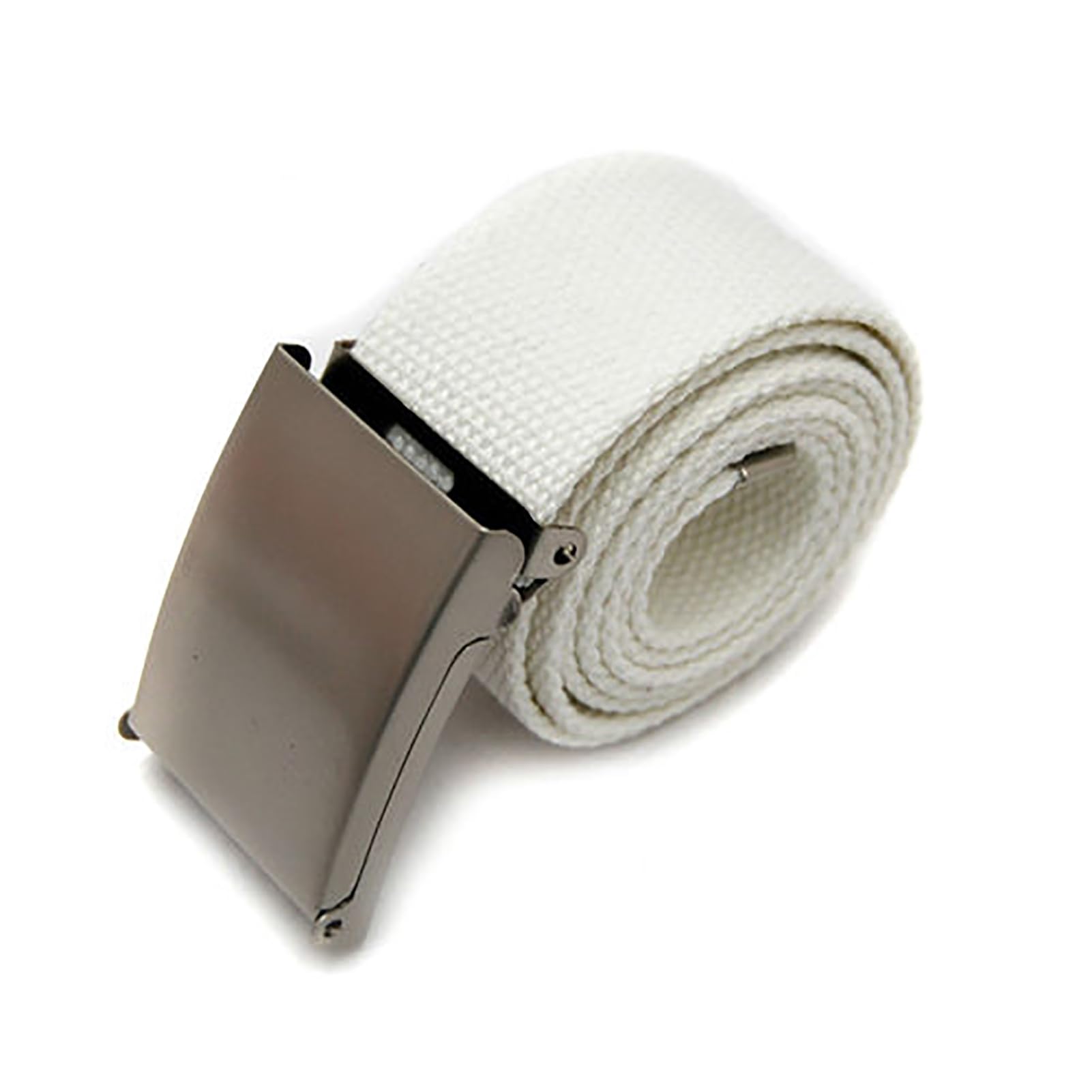 ulafbwur Web Belt Canvas Web Belt Military Style Canvas Convenient, White, S