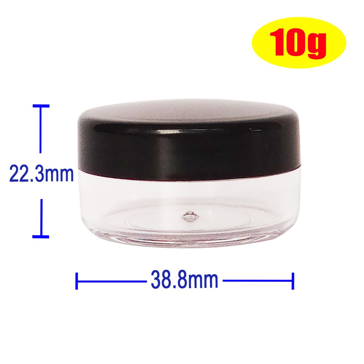 Wopanxye 30pcs 10ml Empty Sample Pots, Small Plastic Cosmetic Jars, 10g Mini Multi-color Travel Makeup Container - Image 2
