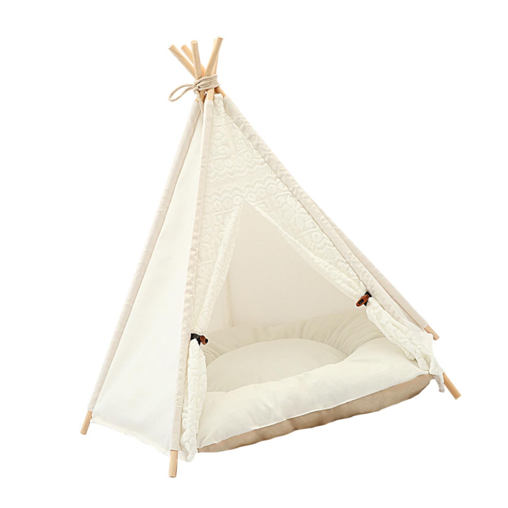 Tente pour chat et chien en toile de coton pliable nid intérieur