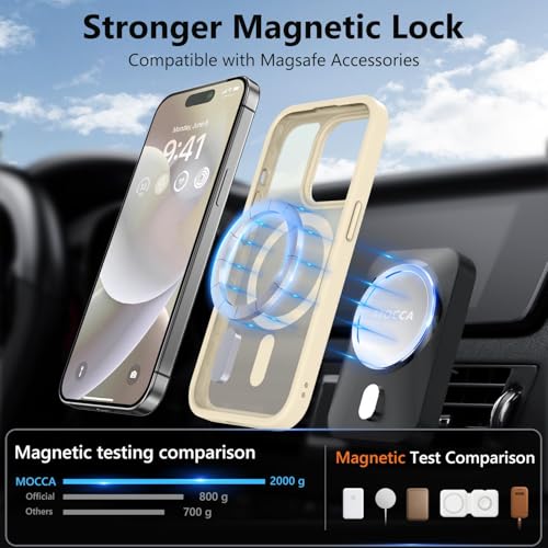 Image of MOCCA Magnetic Shockproof for iPhone 14 Pro Case,Light Gold