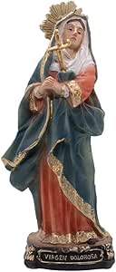 8" Our Lady of Seven Sorrows Statue | Beautiful Christian Home Decor | Great Catholic Gift for First Holy Communion, Confirmation, Weddings, and Housewarming Multicolor