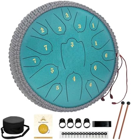 Amazon.com: HOPWELL Steel Tongue Drum - 15 Note 12 Inch Tongue Drums ...