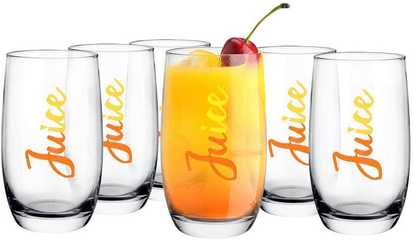 Glasmark Krosno, 300 ml, set of 6, water glasses, glasses with decoration, juice glasses, drinking glasses, tea glasses, multi-purpose glasses, dishwasher safe, perfect for home and restaurants