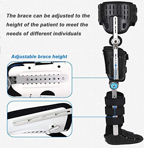 Thigh Leg Compression Support, Ankle and Foot Orthosis Can Be Adjusted to The Thigh, Used for Hip Fracture, Thigh Fracture, Femoral Fracture-Right-Below 90cm