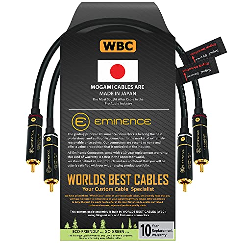 One-Day Sale: Up to 40% Off 1 Foot – Directional Quad High-Definition Audio Interconnect Cable Pair Custom Made by WORLDS BEST CABLES – Using Mogami 2534 Wire and Eminence Gold Locking RCA Connectors 🔥 Cashback up to 70% 1 Foot – Directional Quad High-Definition Audio Interconnect Cable Pair Custom Made by WORLDS BEST CABLES – Using Mogami 2534 Wire and Eminence Gold Locking RCA Connectors