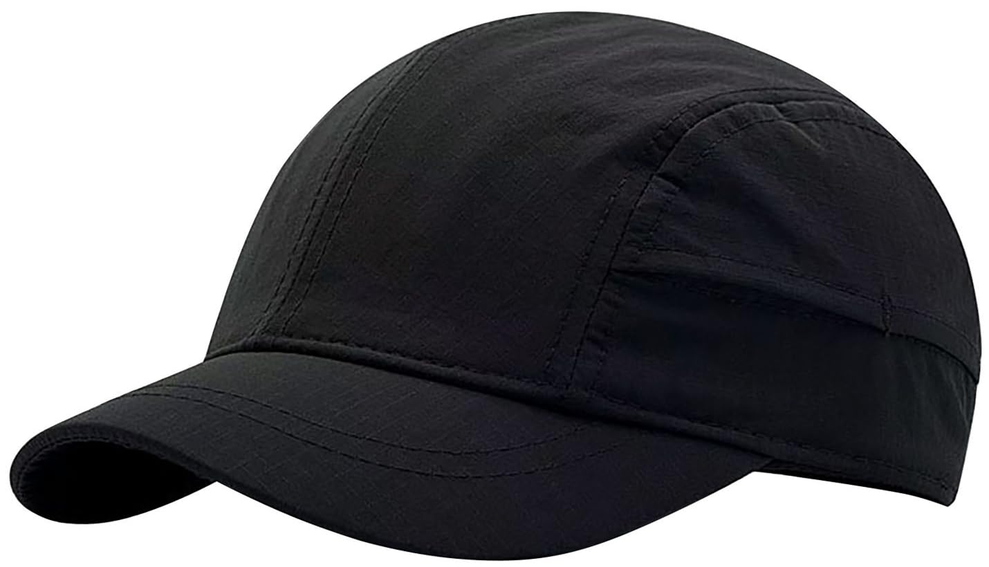 COOLSOME Quick Dry Hat 6 Panels Drawstring Unstructured Airy Breathable Daily Wear Short Brim Hat