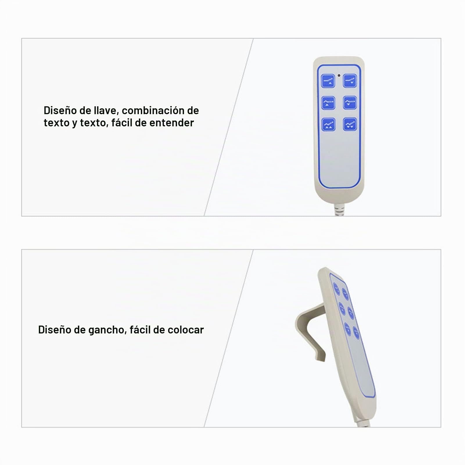 Ejoyous Mando a Distancia para Cama de Hospital, regulador eléctrico de 6 Botones, sillas Elevadoras, hospitales